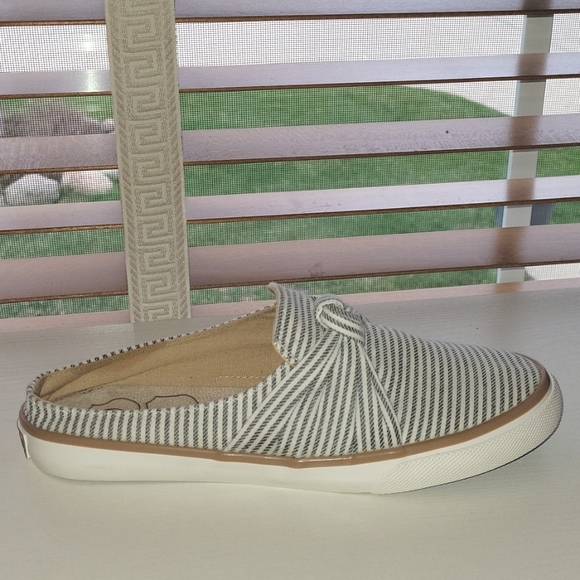 Margaritaville Shoes Margaritaville Sailor Blue Striped Canvas Slip